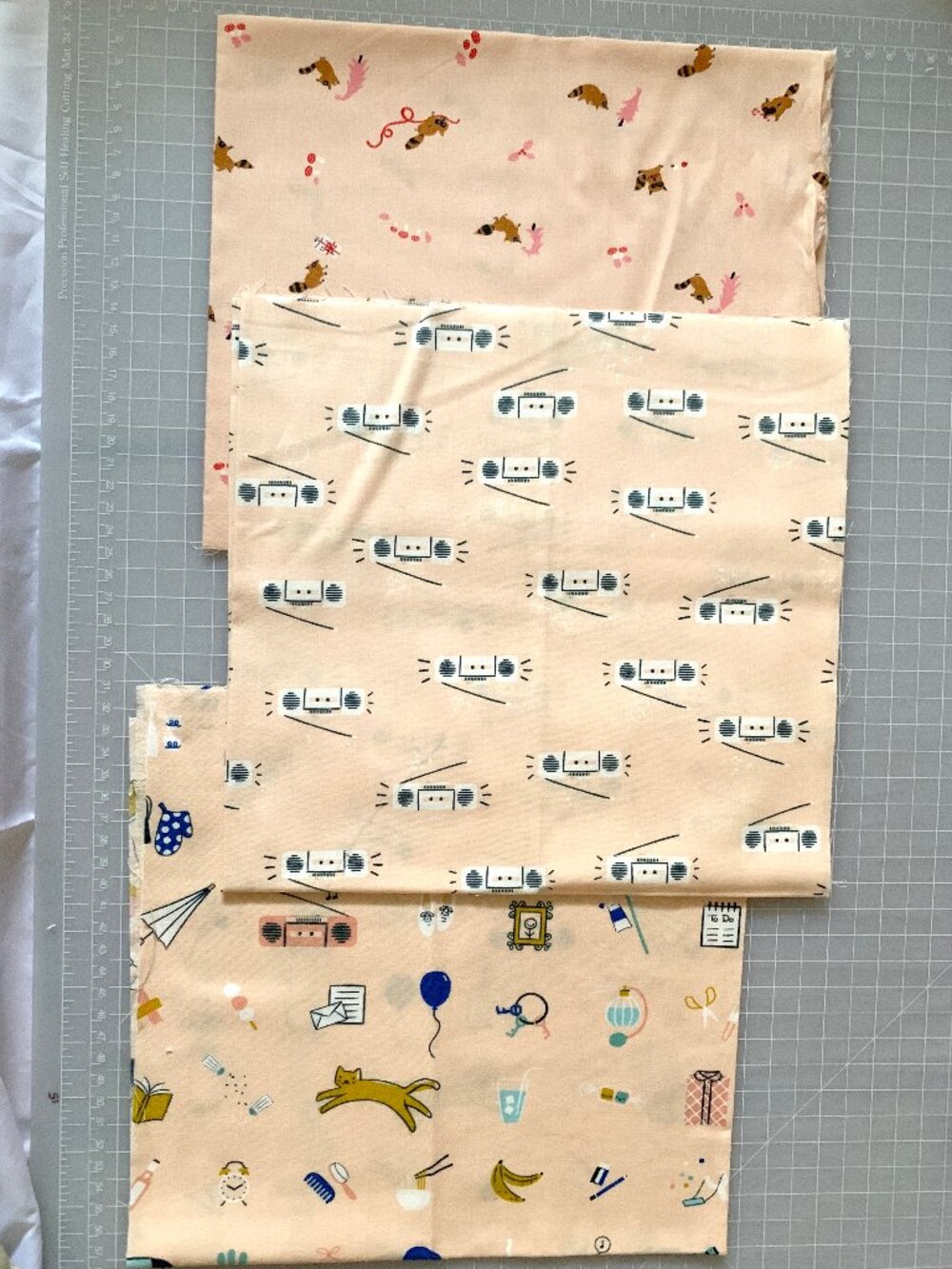 Bundle of Fabric - Peach + Patterns